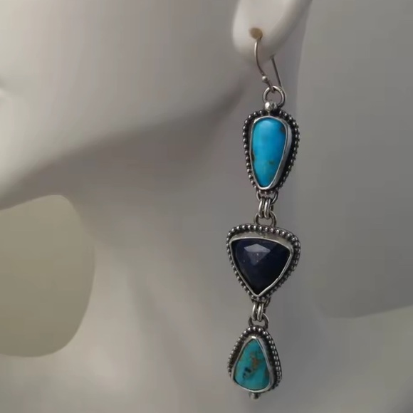 Natural Stones Drop Earrings - Picture 1 of 5